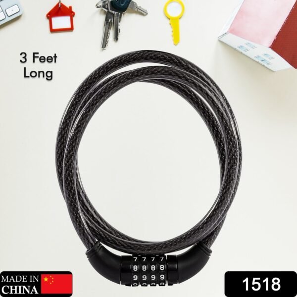 Heavy Duty Multi-Purpose Plastic combination Lock for Helmet & Multi Use - Image 2