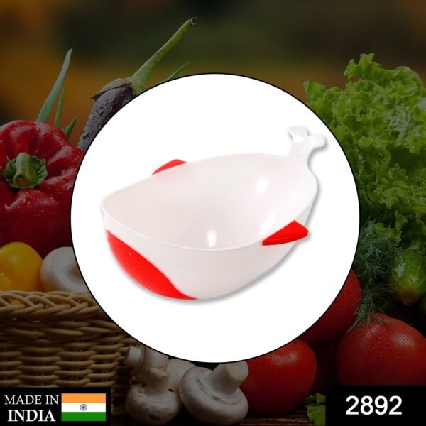Plastic Rice Pulses Fruits Vegetable Noodles Pasta Washing Bowl and Strainer - Image 2