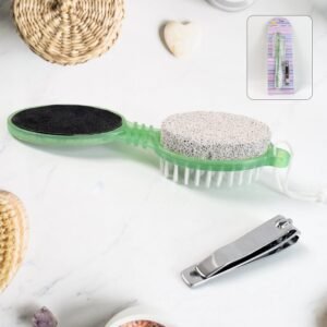 5 In 1 Pedicure Tool Pedicure Brush For Feet Foot Scrubber Foot File With Nail