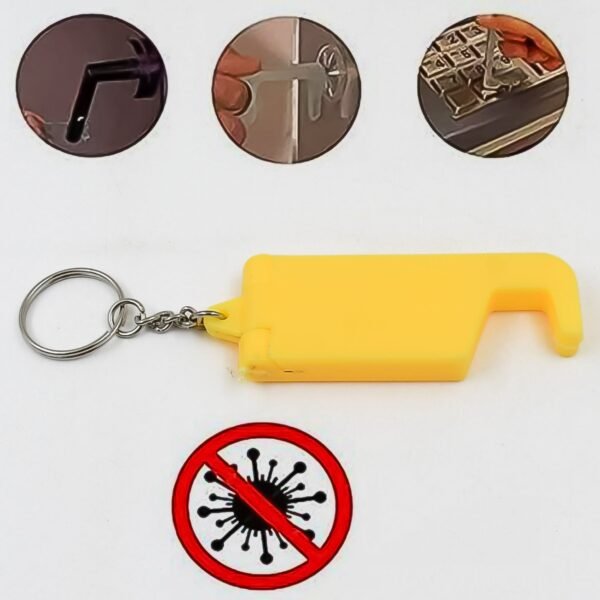 2 in 1 Plastic Keychain with Mobile Stand / Phone Holder (1 Pc / Multicolor) - Image 3