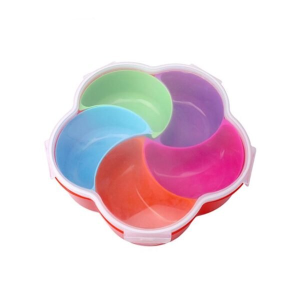 5Compartments Party Food Storage Snack Nuts Box For Peanuts Fruits and Candy - Image 4