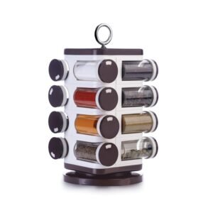 Ganesh Multipurpose Revolving Spice Rack With 16 Pcs Dispenser each 100 ml