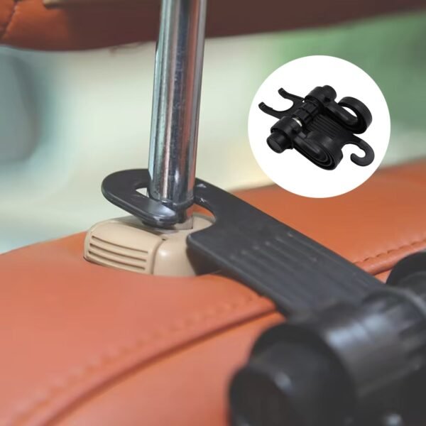 Car Hooks Vehicle Back Seat Hidden Headrest Hanger (1 Pc) - Image 4