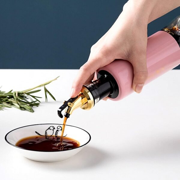 Olive Oil Dispenser ? Leakproof Glass Bottle with Non-Drip Spout for Kitchen &
