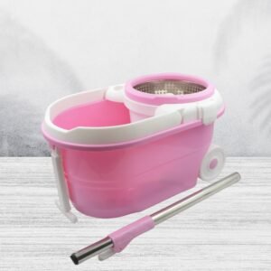 Spin Mop with Bucket for Floor Cleaning - Magic Mop Set with Steel Spin, Mop