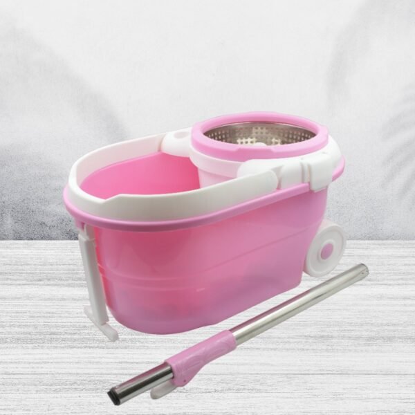 Spin Mop with Bucket for Floor Cleaning - Magic Mop Set with Steel Spin, Mop
