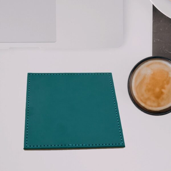 Square Leather Tea Coaster Set ? Durable Dining & Coffee Table Decor (4 Pc) - Image 4