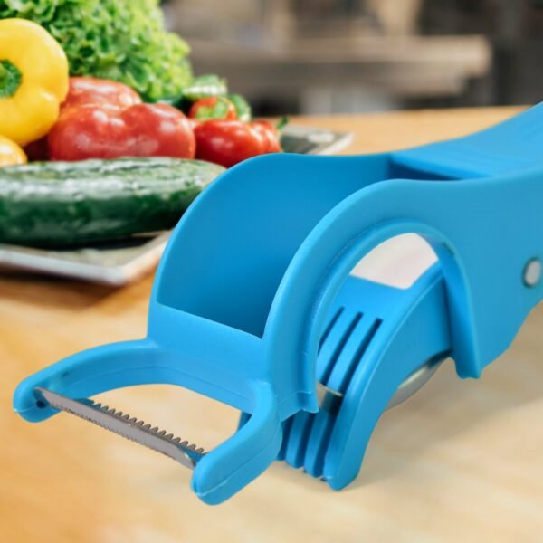 2 in 1 Vegetable &  Fruit Multi Cutter 5 Blade Vegetable Cutter with Peeler (1 - Image 3