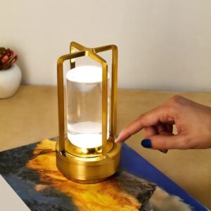 Crystal Lantern Lamp, Crystal Lantern Table Lamp, 3 Colors Rechargeable