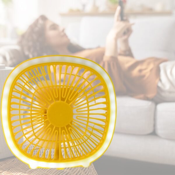 USB PORTABLE MINI DESK FAN WITH LIGHT (1 PC) - Image 3
