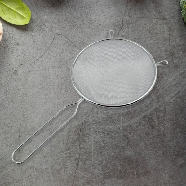 Big Mesh Strainer With Handle Stainless Steel Oil Straine, Mesh Sieve - Image 4