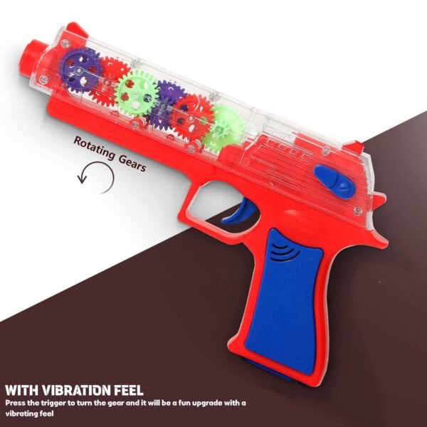 Plastic Gear Simulation Laser Toy Gun ? 3D Lights, Music & Rotating Gear (1 Pc, - Image 4