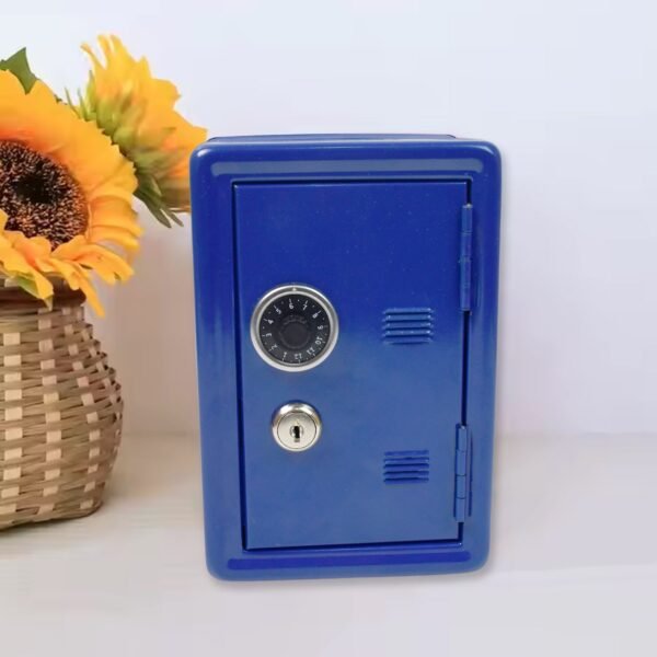 Mini Metal Cash Box, Safe Creative Piggy Bank with 2 Key (1 Pc) - Image 3