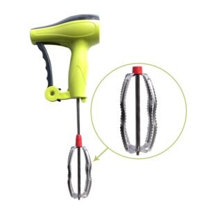 Power Free Manual Hand Blender with Stainless Steel Blades, Milk Lassi Maker,