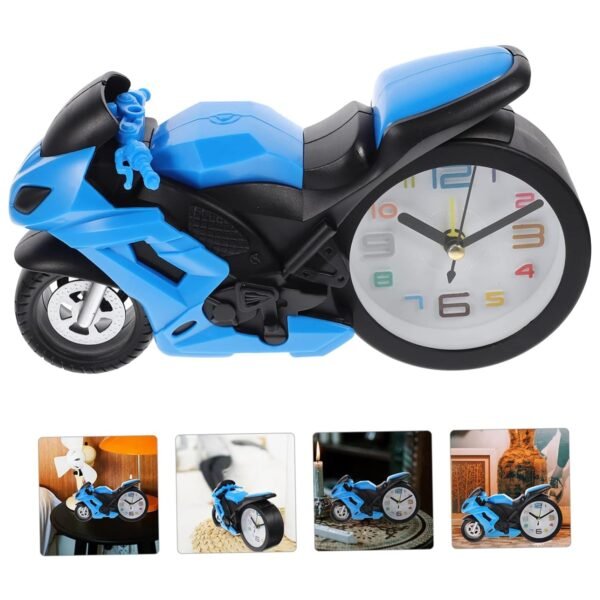 Retro Motorcycle Alarm Clock ? Novelty Bike Engine Style Desk Clock - Image 3