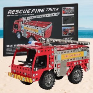 Metal DIY Fire Truck Building Blocks for Kids (Fire Truck / 292pcs of truck