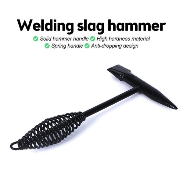 Welding Slag Removal Tool Chipping Hammer with Coil Spring Handle, Mufti - Image 3