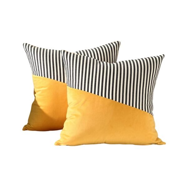 Decorative Pillow Covers Cushion Cases Soft Cotton (22  x  22 Inch / 1 Pair / 2