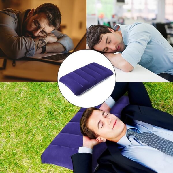 Velvet Air Inflatable Travel Pillow (Blue) - Image 5