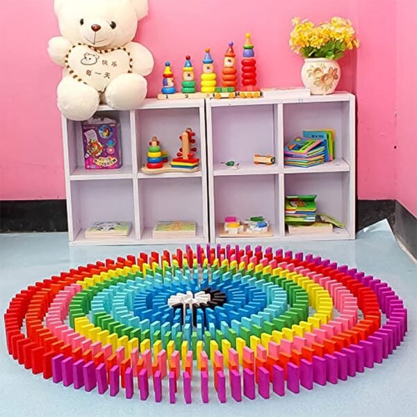 Kids 120 Domino Blocks Dominoes (120 Pcs Set) - Image 4