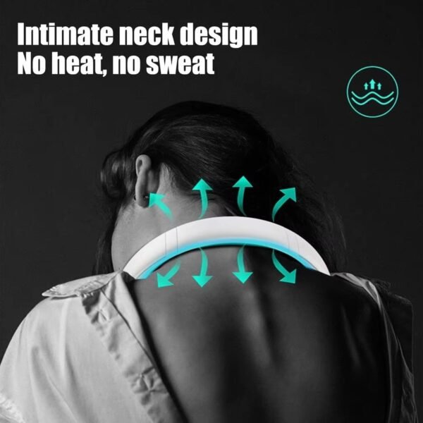 Portable USB Rechargeable Neck Fan ? Wearable, 3 Speeds, Headphone Design - Image 3