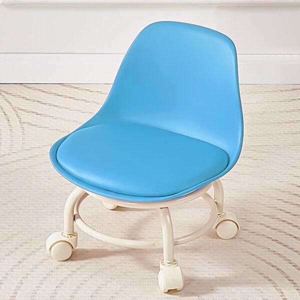 Plastic Low Round Rolling Stool with Wheels Pedicure Stool (1 pc / Mix Color) - Image 3