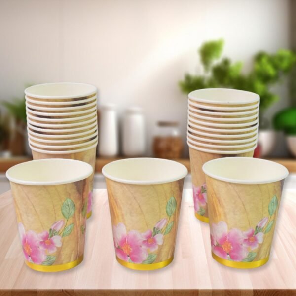 Disposable Paper Cups, Disposable Tea, Coffee Cups (24 Pcs Set / Mix Color &