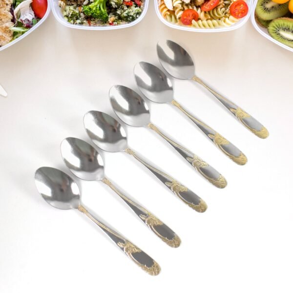 Stainless Steel Table Spoons / Baby Spoon Set Set of 6 - Image 3