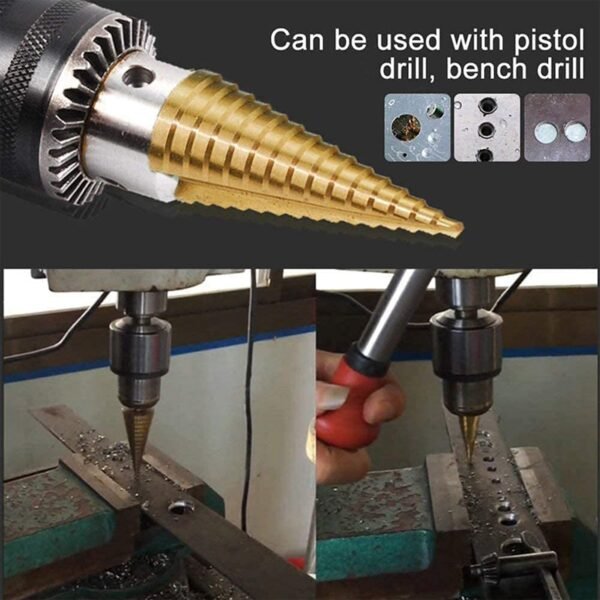 Step Drill Bit for Metal, High-Speed Steel Step Drill Bit (1 pc / 4-12 MM) - Image 5