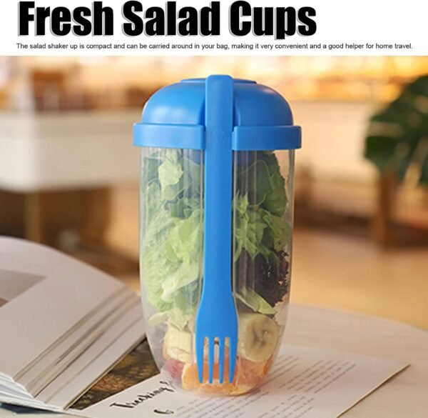 Fruit and Vegetable Salad Cups Easy Clean Salad Mixing Cup for Business People - Image 5
