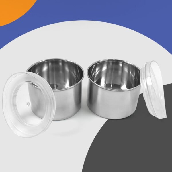 Multipurpose Stainless Steel Airtight Containers with See Through Lid (2 Pc / - Image 3