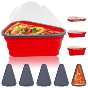 Reusable Expandable Pizza Storage Container with 5 Microwavable Trays ?
