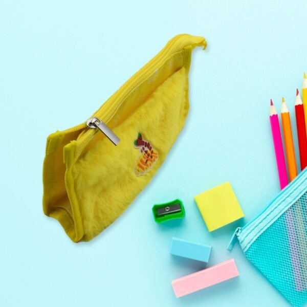 Smart Double Pocket Zipper Pouch ? Multipurpose, Washable Stationery Organizer - Image 3