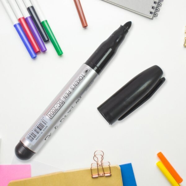 Black Marker used in all kinds of school, college (4 Pcs Set) - Image 3