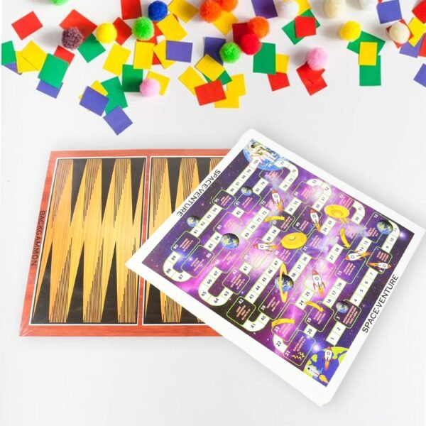 13 in 1 Family Board Game Chess, Snakes & Ladders, Ludo, Tic-Tac-Toe, Checkers, - Image 3