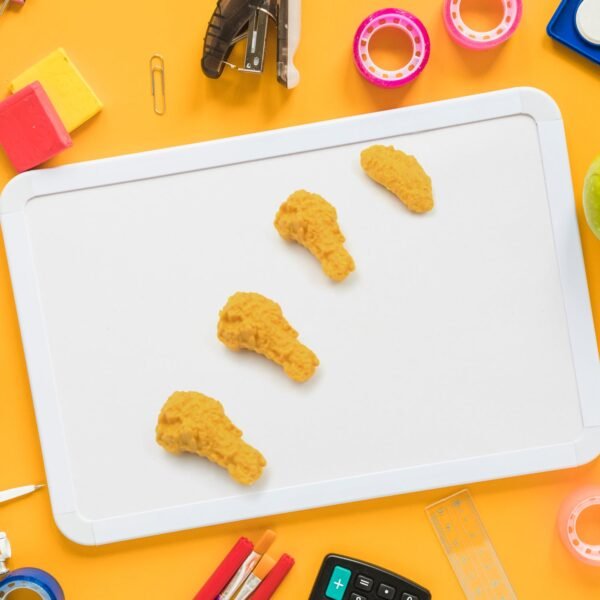Cute Chicken Wing & Leg Erasers for Kids & Students (8 Pc Set) - Image 3