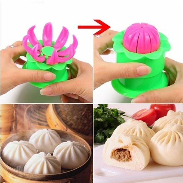 Momos maker Plastic Mold and Filling Spoon Cooking Tools Set Steamed Stuffed - Image 3
