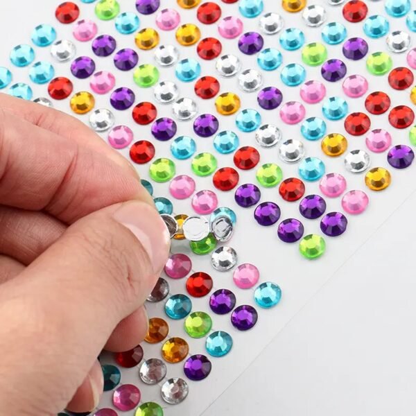 Self Adhesive Multi Size Shaped Shining Stones Crystals Stickers For Art & - Image 4