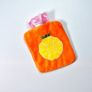 Orange small Hot Water Bag with Cover for Pain Relief, Neck, Shoulder Pain and
