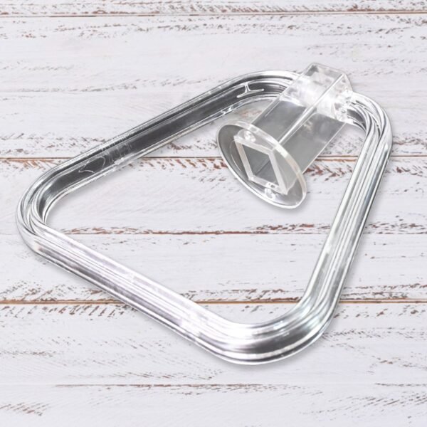 Unbreakable ABS Square Towel Ring Wall Mounted Stand / Holder (1 Pc) - Image 3