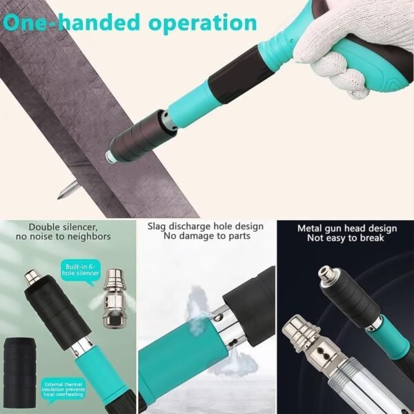 Manual Steel Nails Gun, Nail Wall Fastening Tool with 10 Nails (1 Set) - Image 5