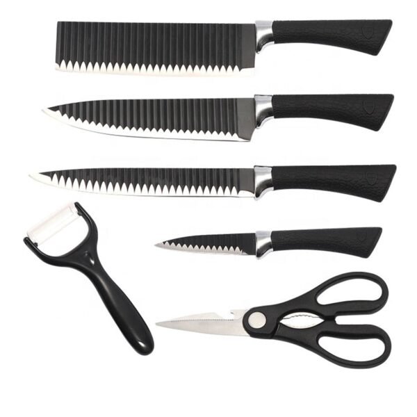 Stainless Steel Knife Set With Chef Peeler And Scissor (6 Pieces) - Image 5