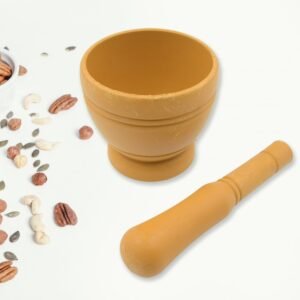 Mortar and Pestle Spice Grinder - Traditional Khalbatta for Kitchen Herb &