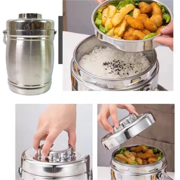 Stainless Steel Lunch Box, Insulated Lunch Box Double Vacuum?Layer (2.2 Ltr.) - Image 3