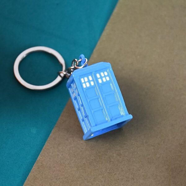 Police Booth Box Shape 3 D Metal Keychain (1 Pc) - Image 3