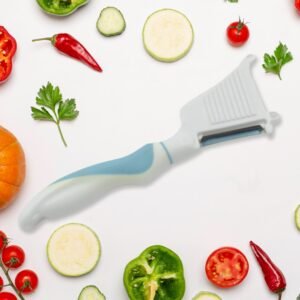 Multipurpose Peeler Brush ? Stainless Steel Peeler with Cleaning Brush (1 Pc)