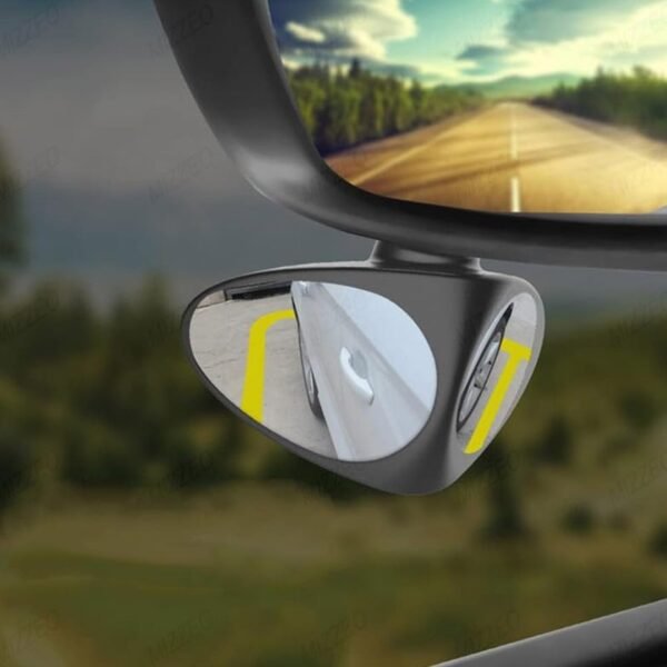 2 in 1 Car Blind Spot Mirror 360 Rotation Adjustable HD Glass (1 Pc) - Image 4
