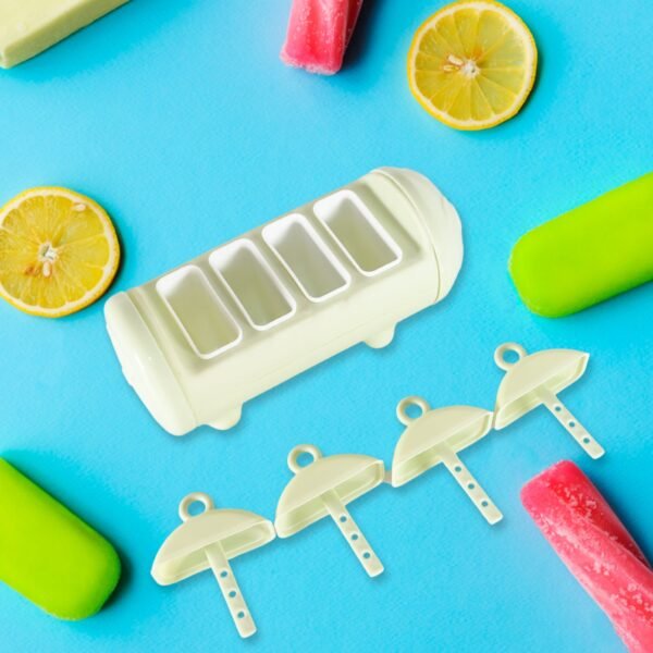 Cartoon Ice Candy Mold ? 4-Cup Multicolor Set (1 Pc) - Image 5