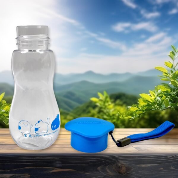 Transparent Travel Portable Water Bottle with Carry Straps (280 ML / 1 Pc) - Image 3