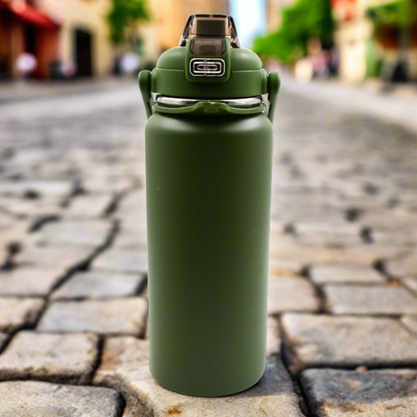 Stainless Steel Water Bottle with Straw, Strap & Handle  Vacuum Insulated - Image 3